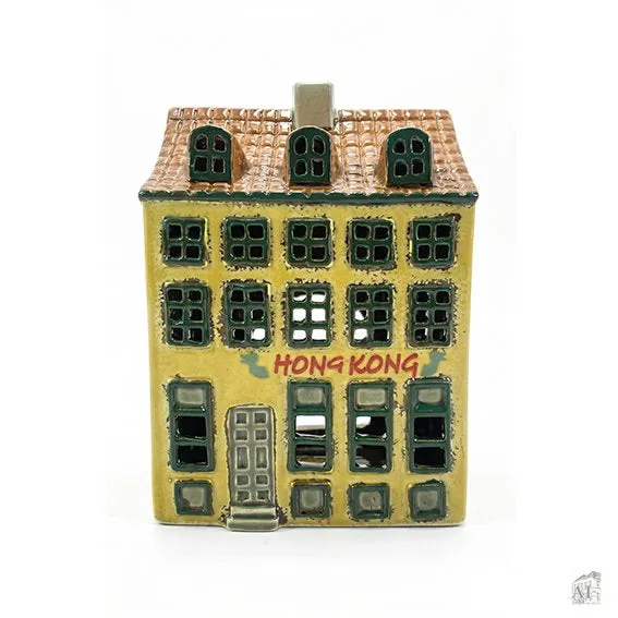 Det Gamle Apotek House for T-light lucerna žlutá 19 cm