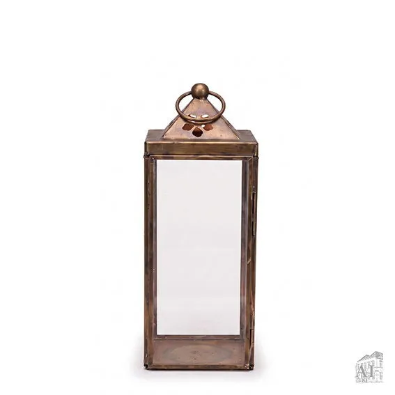 Det Gamle Apotek Lantern lucerna kovová hnědá 23 cm