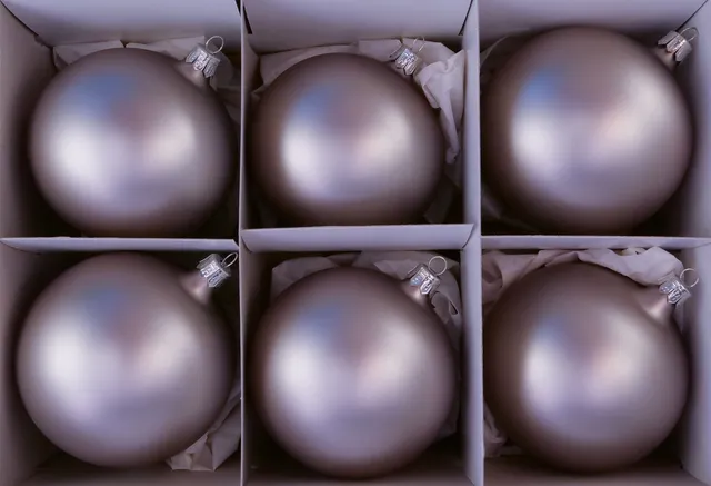 Vánoční ozdoby Koule 11240000/10 světle šedá matná baňka 100 mm