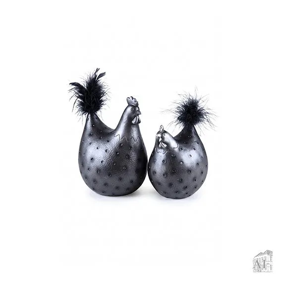 Det Gamle Apotek Chicken černá slepička 16 cm polyresin