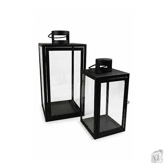 Det Gamle Apotek Lantern 2/Set lucerna černá 2 ks