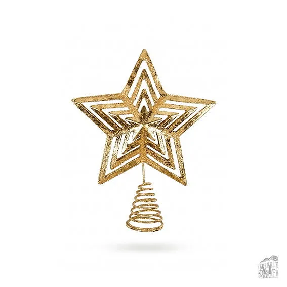 Det Gamle Apotek Gold Star špička na stromek 24 cm zlatá
