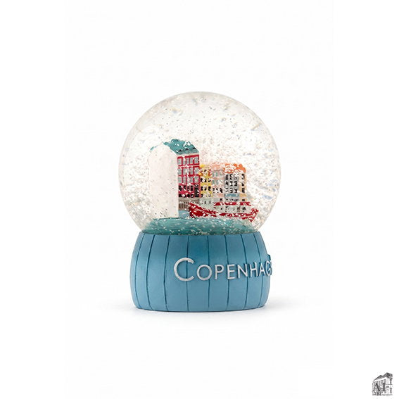 Det Gamle Apotek Snow globe sněžítko 12 cm modré Kodaň