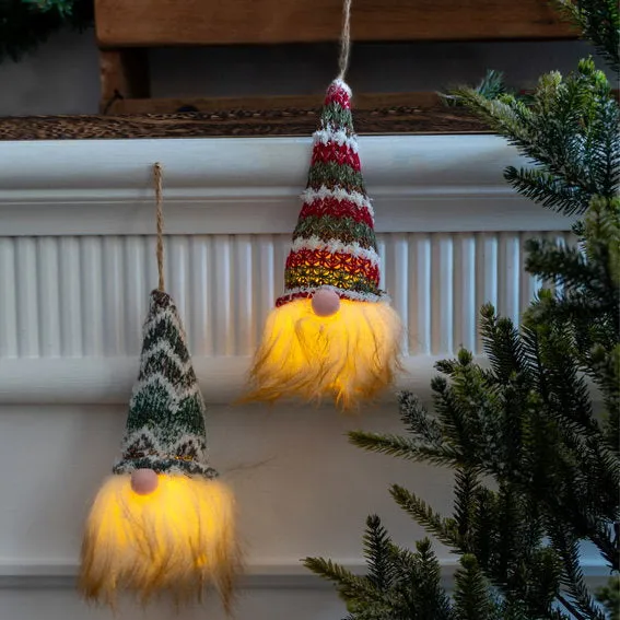 Det Gamle Apotek Christmas Gnome skřítek s LED červený 17 cm