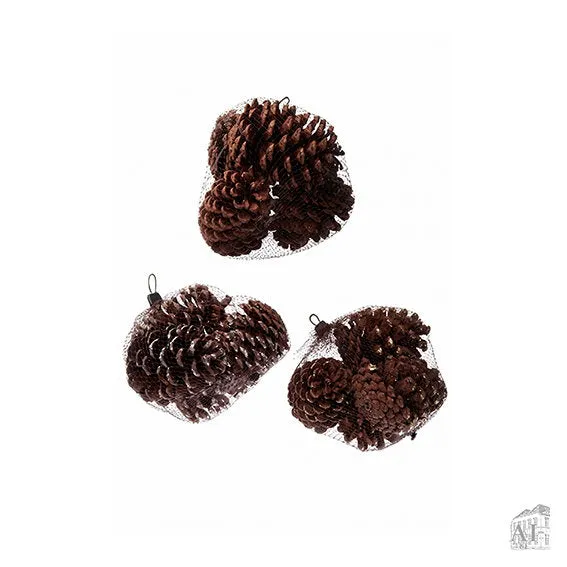 Det Gamle Apotek Pinecones in a net šišky 12 cm přírodní