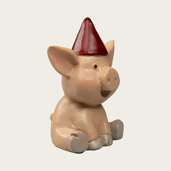 Det Gamle Apotek figurka zvířátko růžová polyresin 8 cm