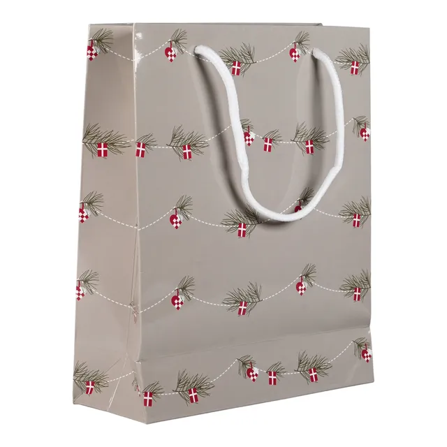 Det Gamle Apotek Giftbag papírová dárková taška krémová 24 cm
