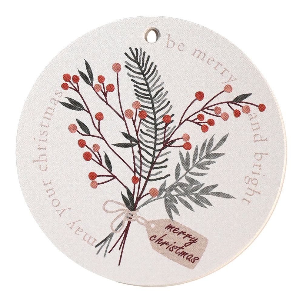 Det Gamle Apotek Gifttags papírové visačky 6 cm krémové