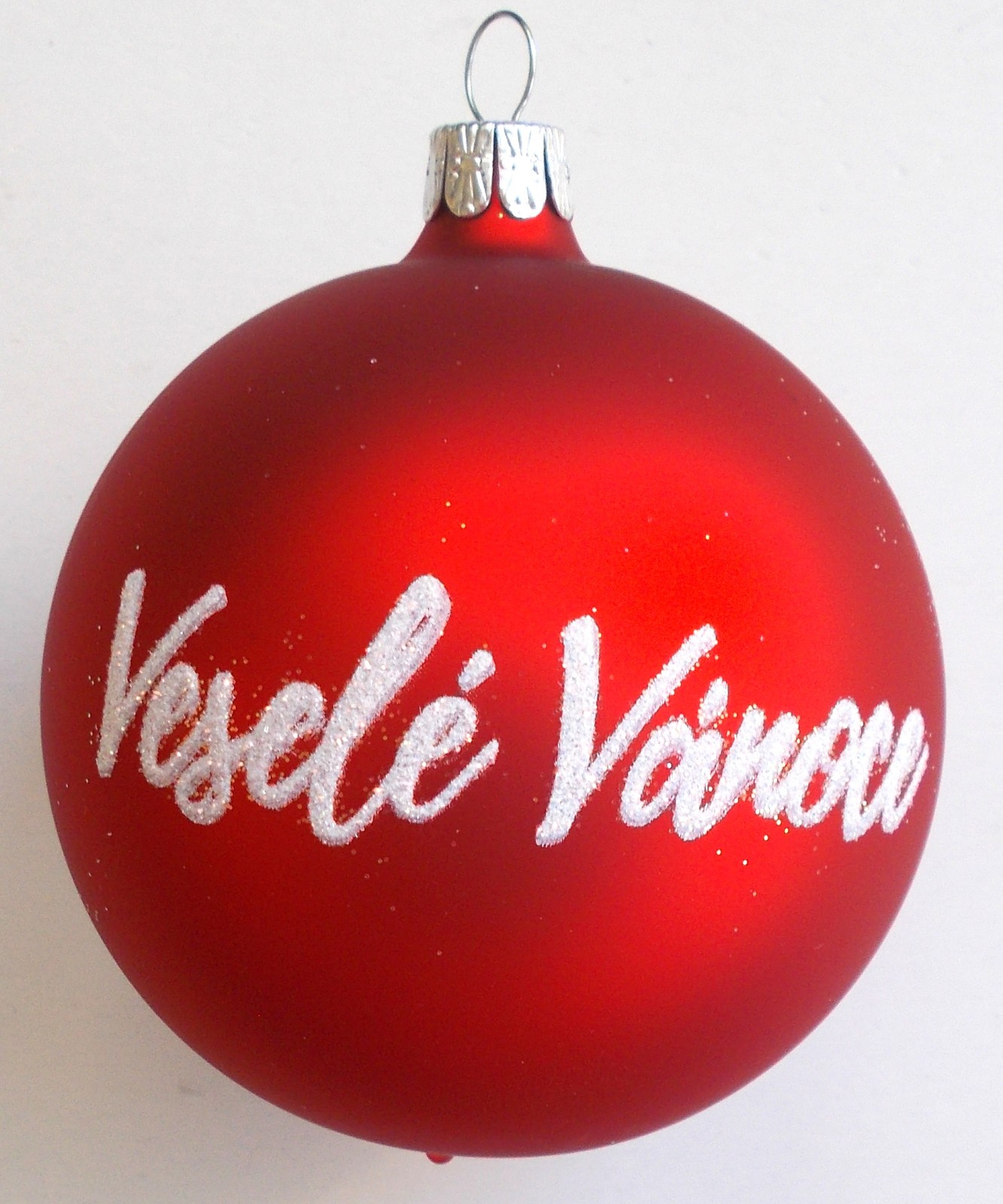 Vánoční ozdoby 11249K75 koule červená mat