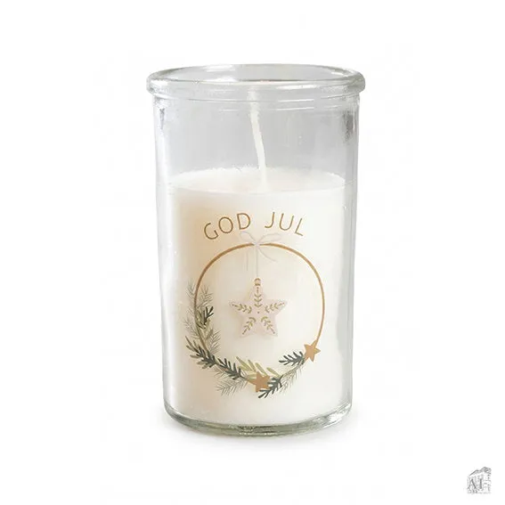 Det Gamle Apotek Candle svíčka ve skle bílá 10 cm