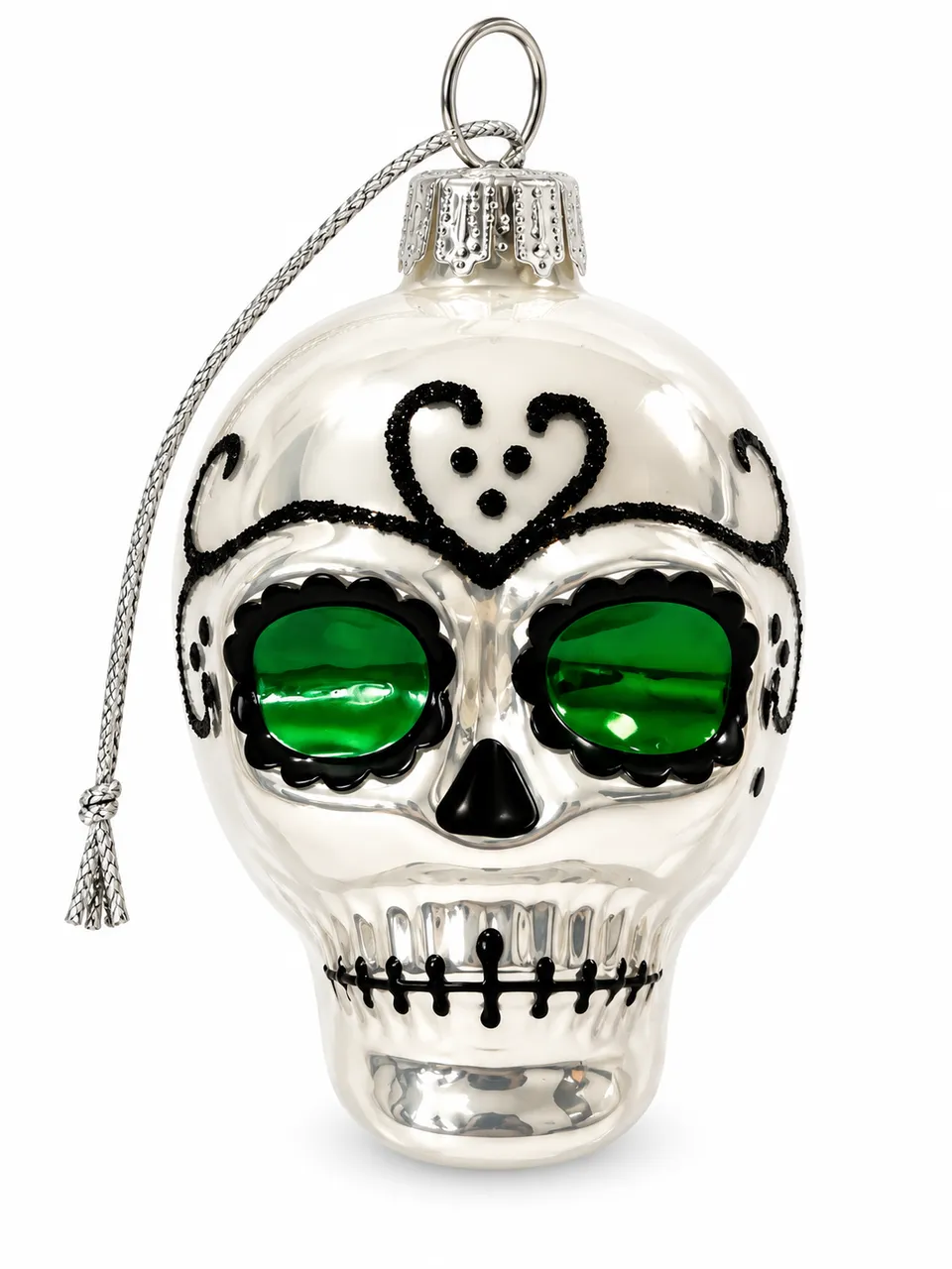 Vitbis Lebka halloweenská skleněná baňka 7 cm 1 ks