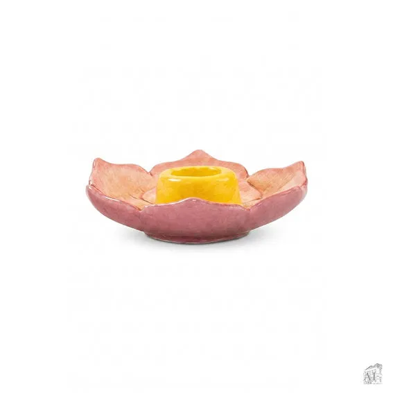 Det Gamle Apotek Candle holder svícen keramický růžový 3 cm