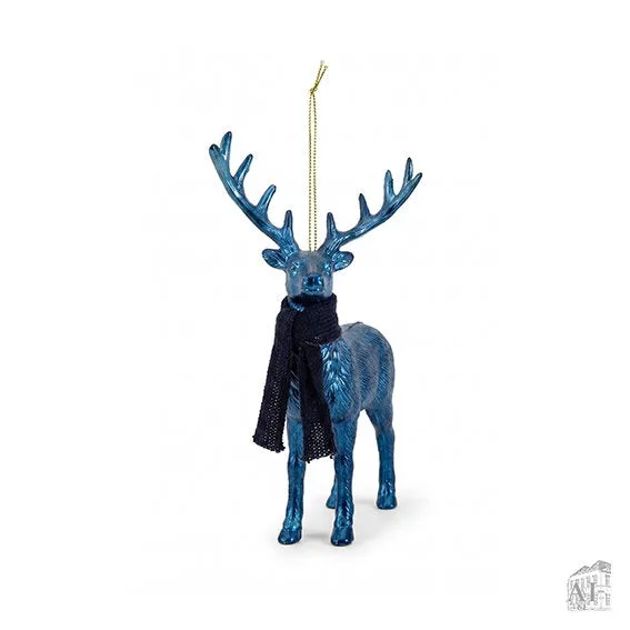 Det Gamle Apotek Deer for hanging závěs modrý 15 cm