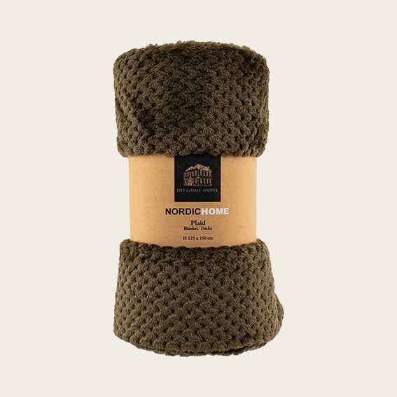 Det Gamle Apotek Blanket polyesterová deka 125×150 hnědá