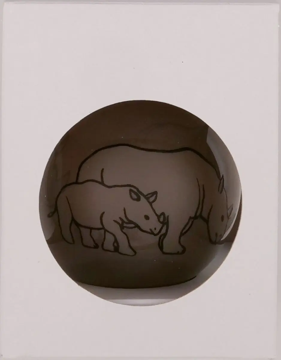 Vánoční ozdoby koule skleněná šedá porcelánová dekorovaná