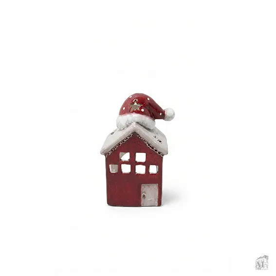Det Gamle Apotek House keramický domeček červený 13 cm