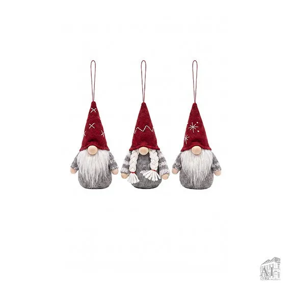 Det Gamle Apotek Gnome vánoční skřítek 4 cm červený