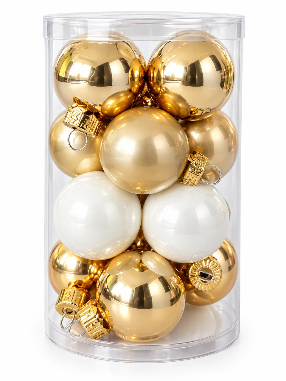 Vitbis Barevné skleněné baňky 4 cm sada 16 ks tuba