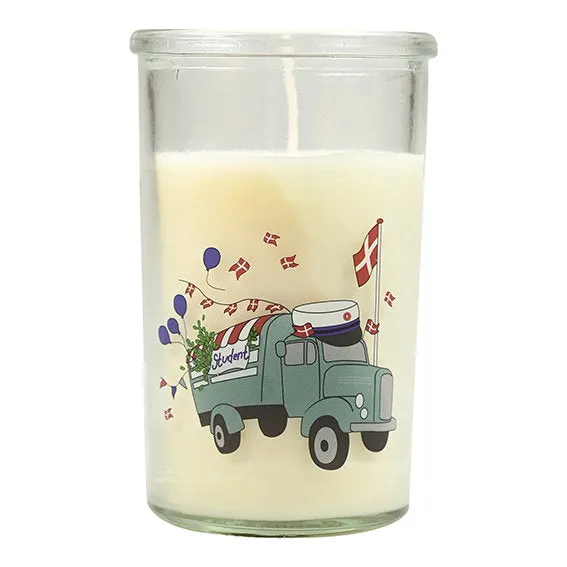 Det Gamle Apotek Candle svíčka ve skle modrá 10 cm