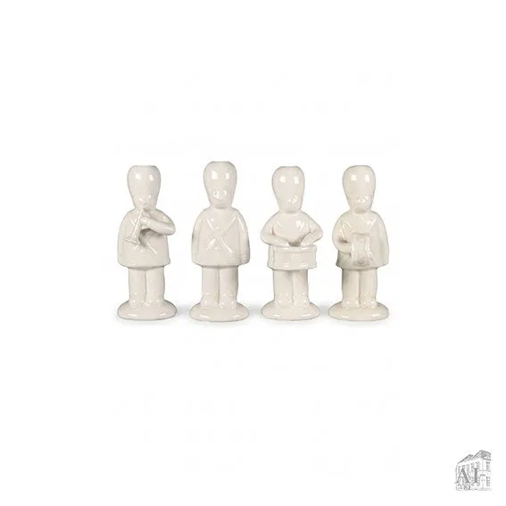 Det Gamle Apotek Candle holder keramický svícen 13 cm bílý