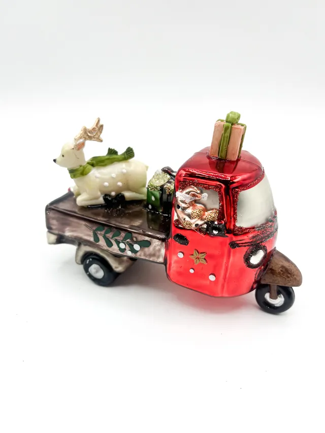 Vitbis Skleněná baňka náklaďák 12 cm figurka
