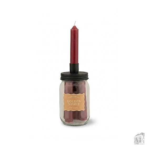 Det Gamle Apotek Candle červené svíčky 15 cm sada 6 ks