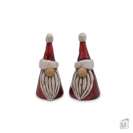 Det Gamle Apotek Santa Claus figurka 11 cm kamenina červená