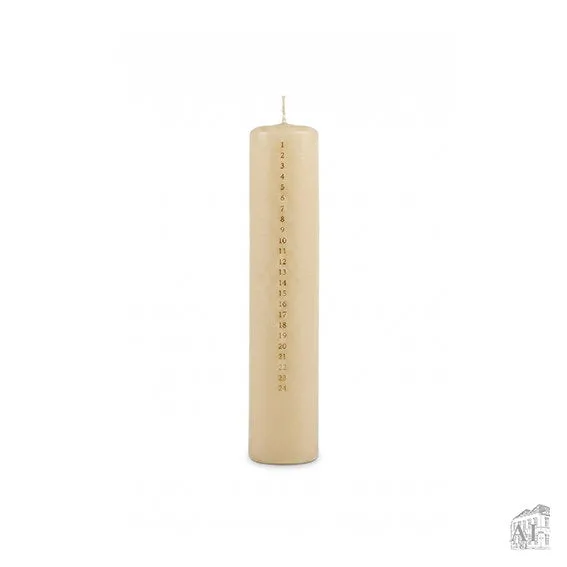 Det Gamle Apotek Calendar Candle kalendářová svíčka béžová