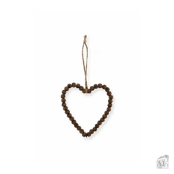 Det Gamle Apotek Heart for hanging dřevěná ozdoba srdce 9 cm