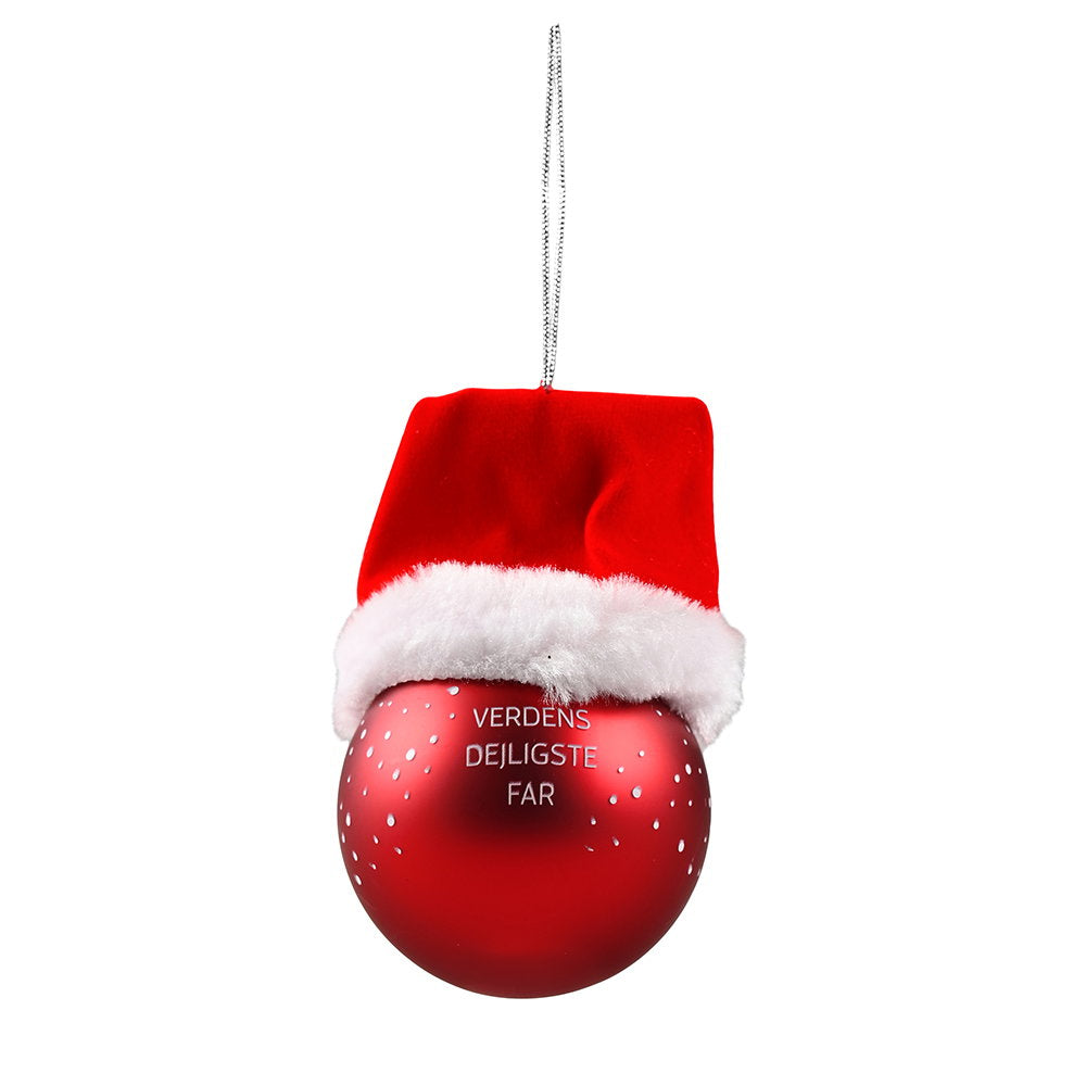 Det Gamle Apotek Ball skleněná baňka 8 cm červená
