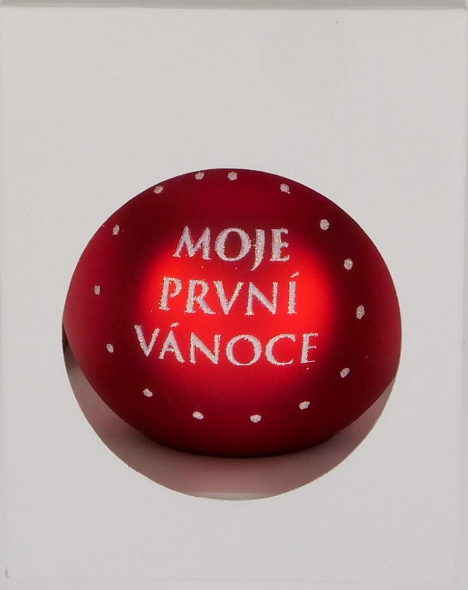 Vánoční ozdoby 1124N296/8 červená matná baňka