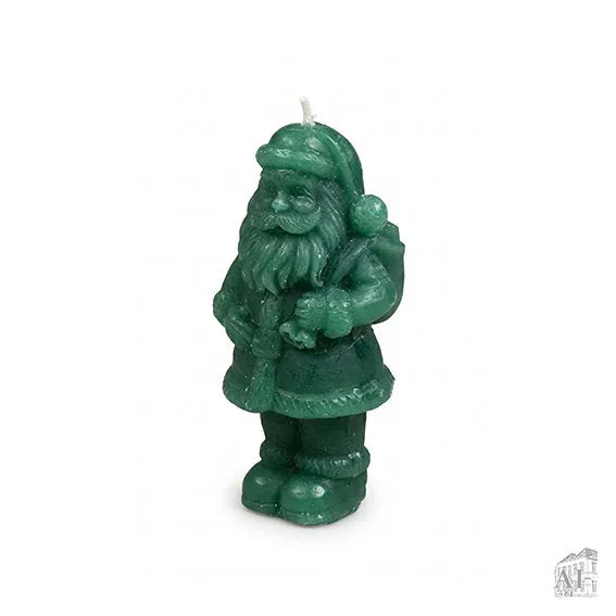 Det Gamle Apotek figurální svíčka Santa zelená 10 cm