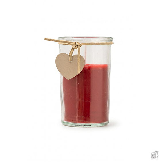 Det Gamle Apotek Candle in glass svíčka červená 10 cm