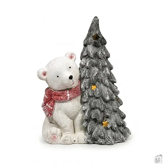 Det Gamle Apotek Polar bear medvěd 44 cm s LED bílý