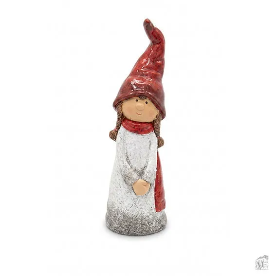 Det Gamle Apotek Gnome vánoční skřítek bílý 19 cm