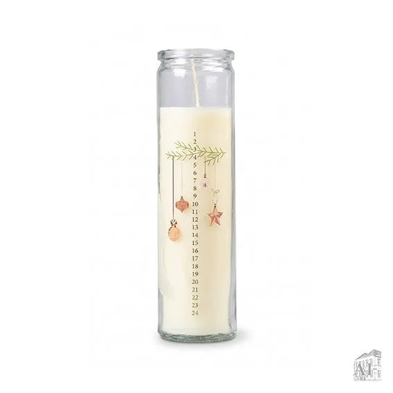 Det Gamle Apotek Calendar Candle kalendářní svíčka 21 cm bílá