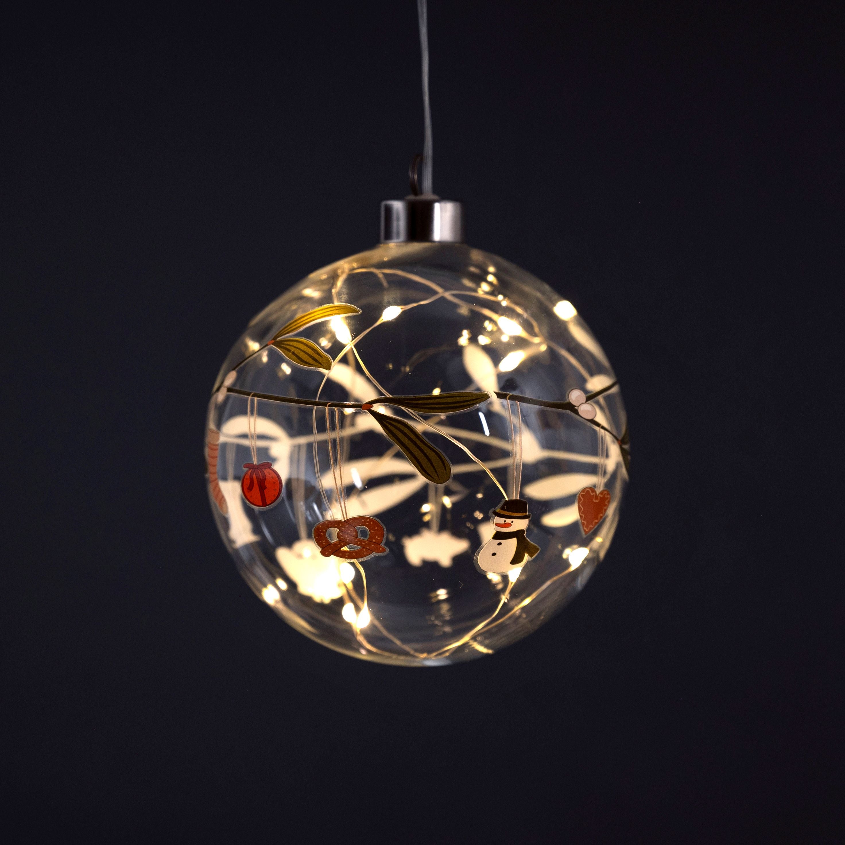 Det Gamle Apotek Glas ball koule skleněná 12 cm LED