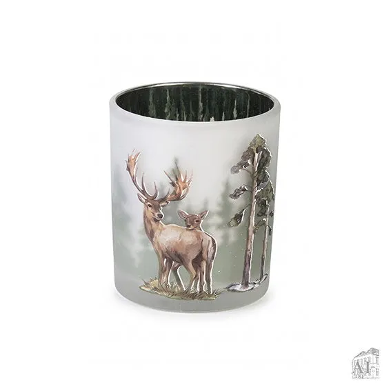 Det Gamle Apotek Tealight svícen zelené sklo 8 cm