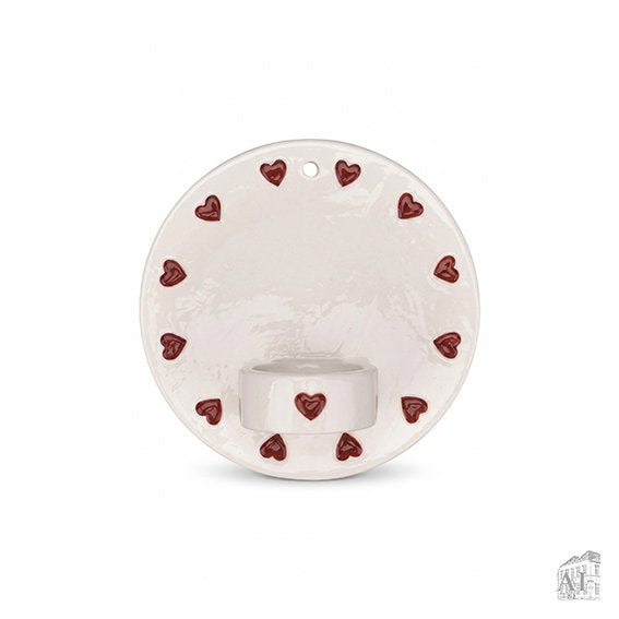 Det Gamle Apotek Tealight keramický svícen bílý 6 cm