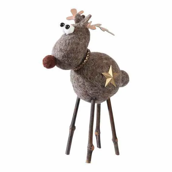 Det Gamle Apotek Deer vánoční figurka jelen hnědá 28 cm