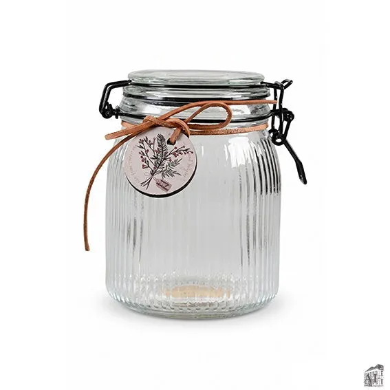Det Gamle Apotek Glass jar skleněná dóza 15 cm transparentní