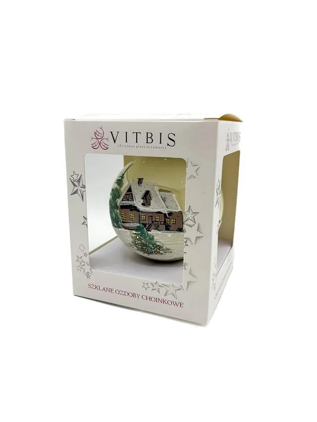 Vitbis Pistáciová krajina skleněná baňka 10 cm