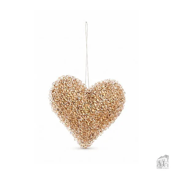 Det Gamle Apotek Heart for hanging srdce zlaté 9 cm