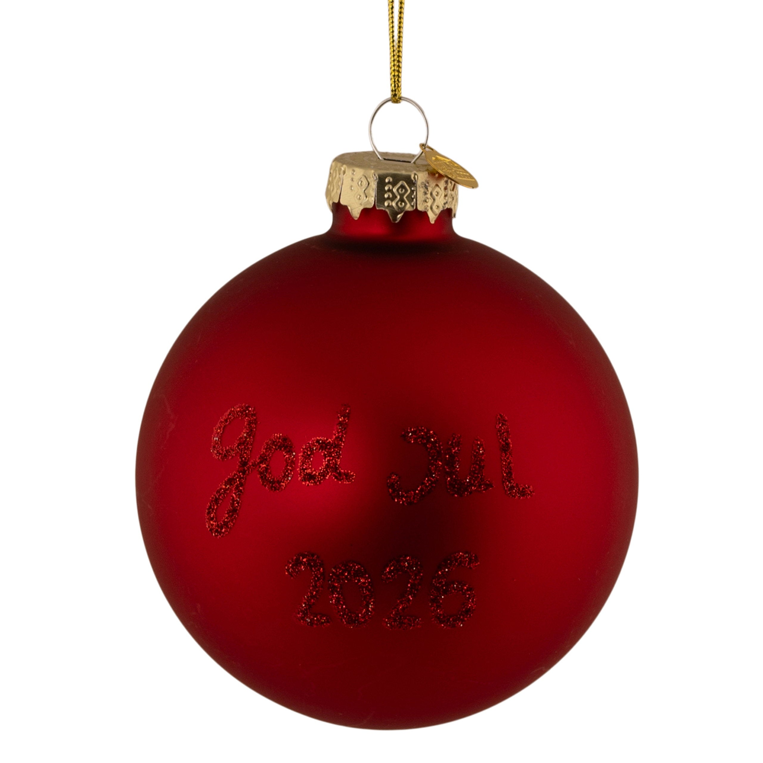Det Gamle Apotek Annual Christmas bauble 2026 skleněná baňka červená