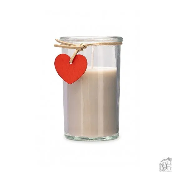 Det Gamle Apotek Candle in glass svíčka krémová 10 cm