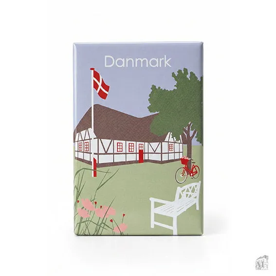 Det Gamle Apotek Magnet magnet 8 cm zelený plechový