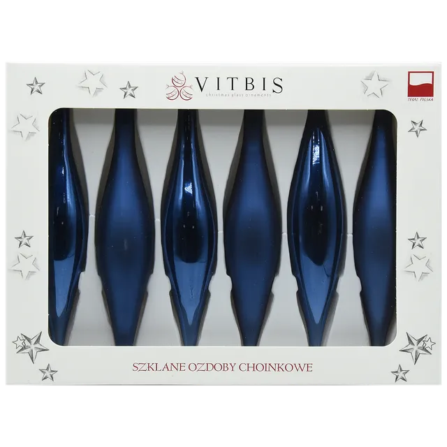 Vitbis granátové rampouchy skleněné ozdoby 6 ks 15 cm