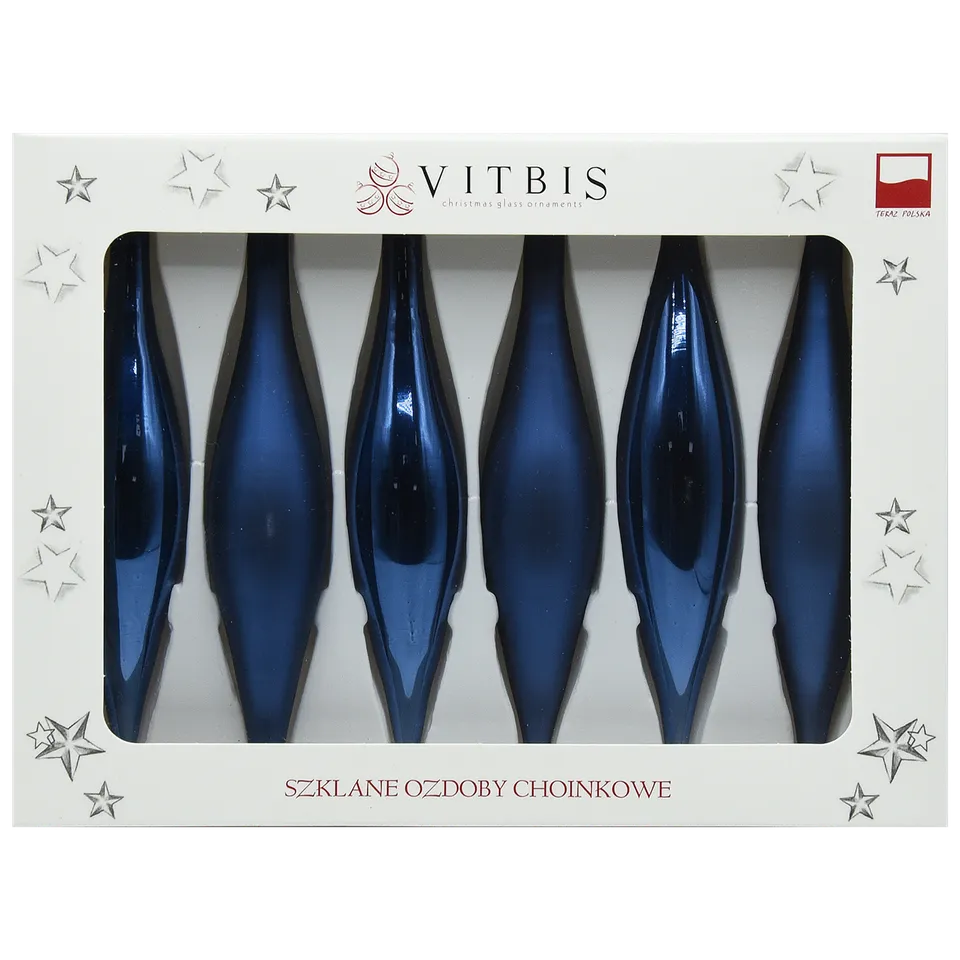Vitbis granátové rampouchy skleněné ozdoby 6 ks 15 cm