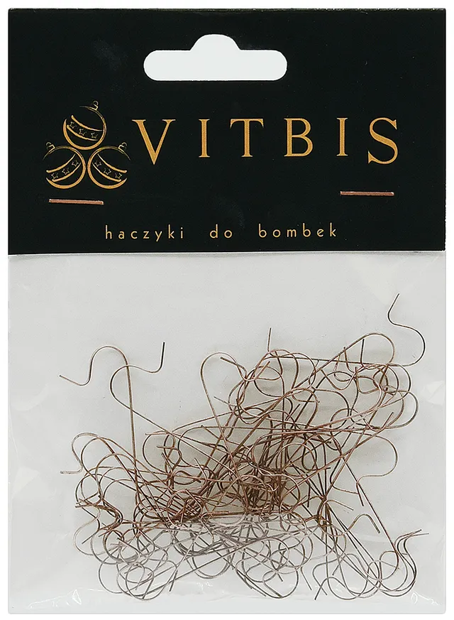 Vitbis kovové háčky na baňky 50 ks stříbrné