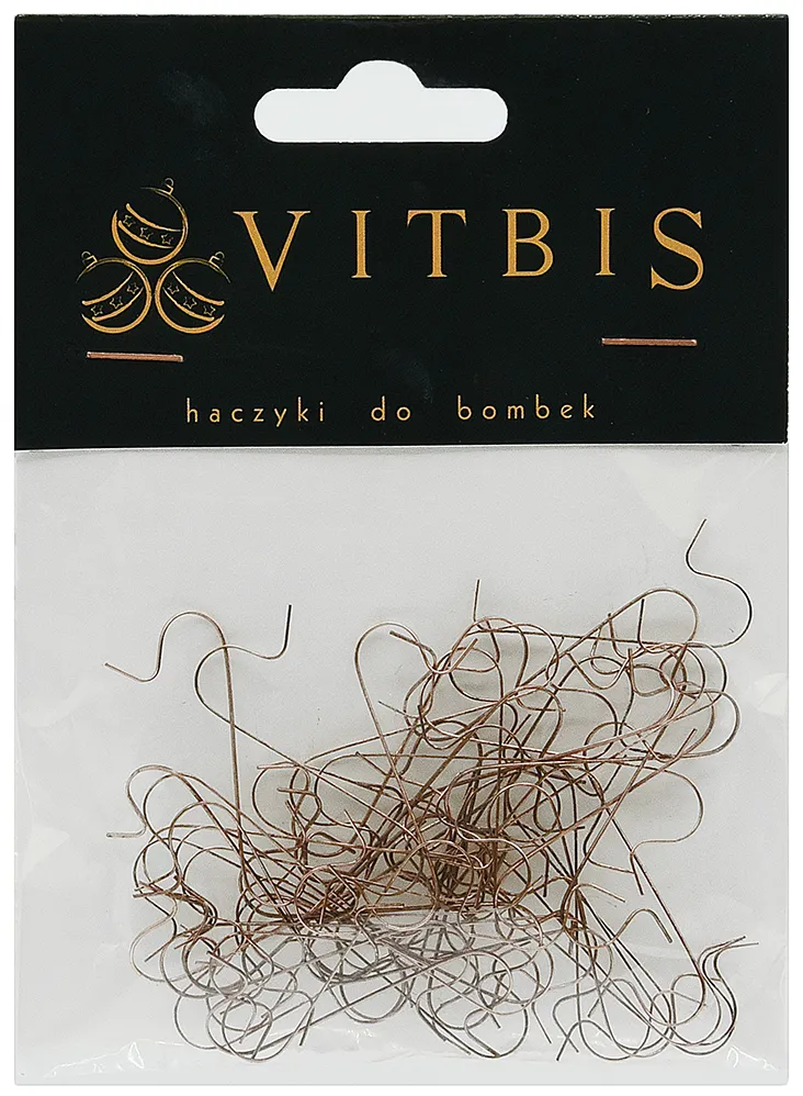 Vitbis kovové háčky na baňky 50 ks stříbrné
